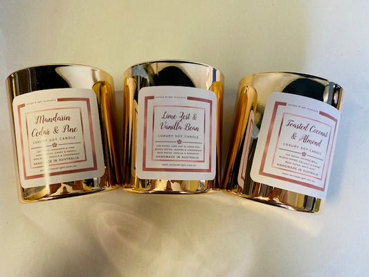3  Pack Double Wick Luxury Hand Poured Soy Candles + FREE Candle Accessory Kit (RRP $34.95) - Larissa Bright Australia