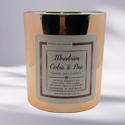 3  Pack Double Wick Luxury Hand Poured Soy Candles + FREE Candle Accessory Kit (RRP $34.95)