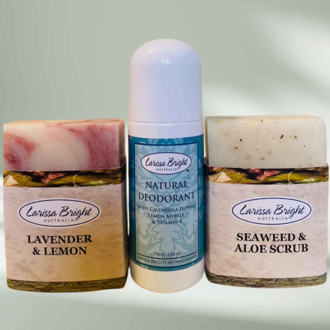 Hand Made Natural Soap & Lemon Myrtle Deodorant Kit SAVE 5%