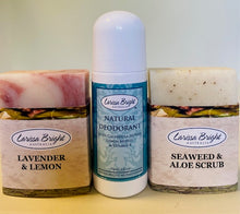 Load image into Gallery viewer, Hand Made Natural Soap &amp; Lemon Myrtle Deodorant Kit - Larissa Bright Australia
