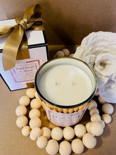 Load image into Gallery viewer, NEW!! Double Wick Candle. Toasted Coconut, Crushed Apple &amp; Almond  Luxury Handmade Soy Candle : Rose Gold Vessel - Larissa Bright Australia